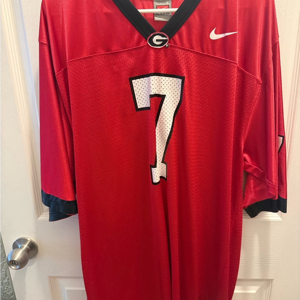 Nike Georgia Bulldogs Red #7 Football Jersey